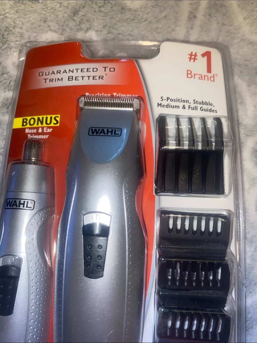 Wahl Silver Mustache & Beard Trimmer Kit with Guide Combs